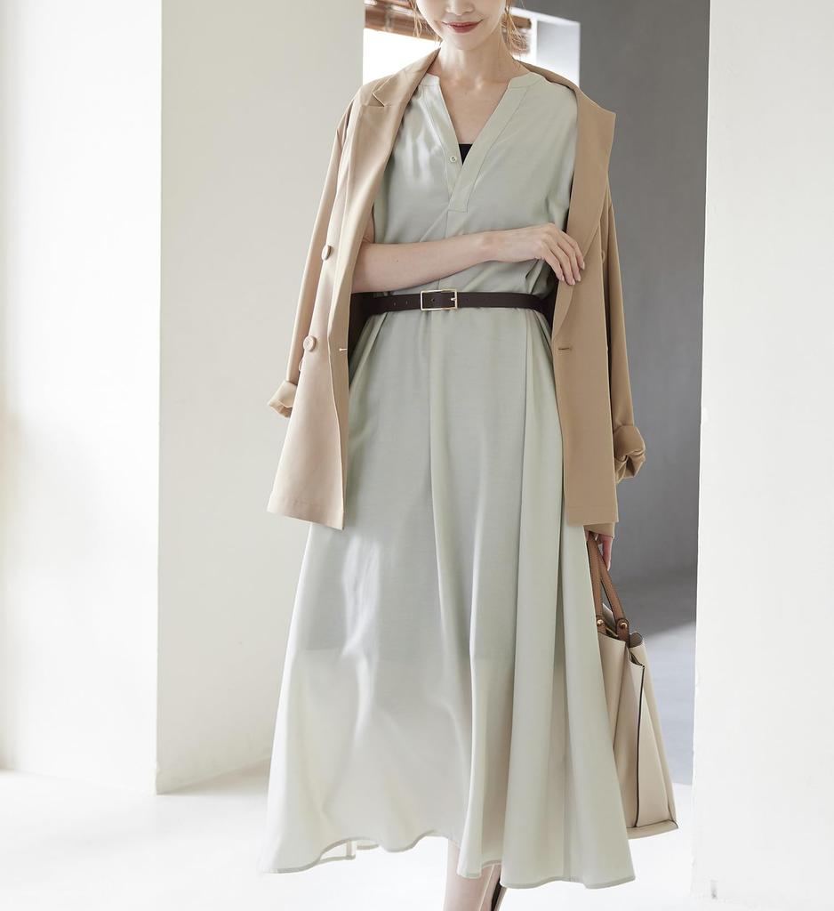 ROPE PICNIC Relaxed Gray Women's Dress, GDE54000, (09)