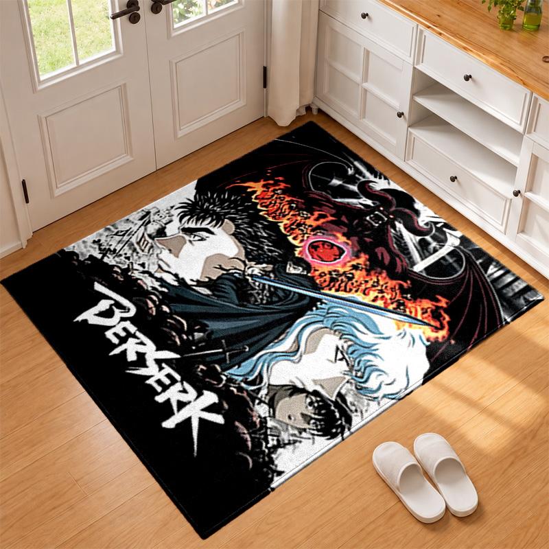 Tappetino Berserk per Porta d'Ingresso per Soggiorno o Camera da Letto Tappetino Protettivo Sotto Sedia Decorazione Ufficio Regalo di Natale Regalo di Compleanno