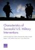 Knyga Characteristics of Successful U.S. Military Interventions