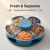 Divided Rotating Snack Serving Tray with Compartments