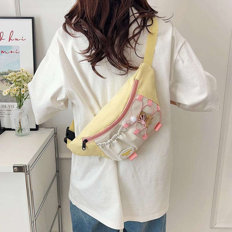Contrasting Colors Niche Trend Beautiful Casual Sweet Retro Fanny Pack Women's Versatile Shoulder Messenger Bag