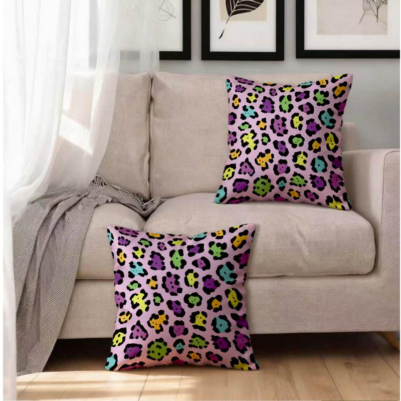 Throw Pillow 18.18 Inch Chic Leopard Print, Cushion Accent Pillow Includes Pillow Core, Nice Decor For Sofa Car Indoor Space