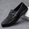 Autumn Casual Leather Shoes Men's Foot-fitting Casual Shoes Soft-soled Lazy One-pedal Doudou Shoes
