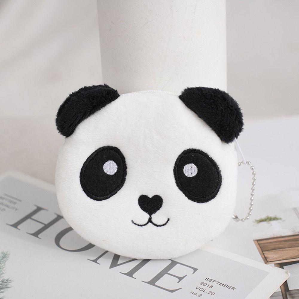 Chicken Panda Plush Coin Purse Bear Cartoon Storage Bag Portable Plush Earphone Bag  Ladies