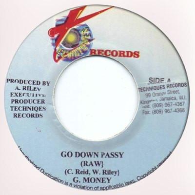 

7-дюймовая пластинка G MONEY - Go Down Fassy NONE Techniques Ямайка Регги, Ска и Даб Б/У