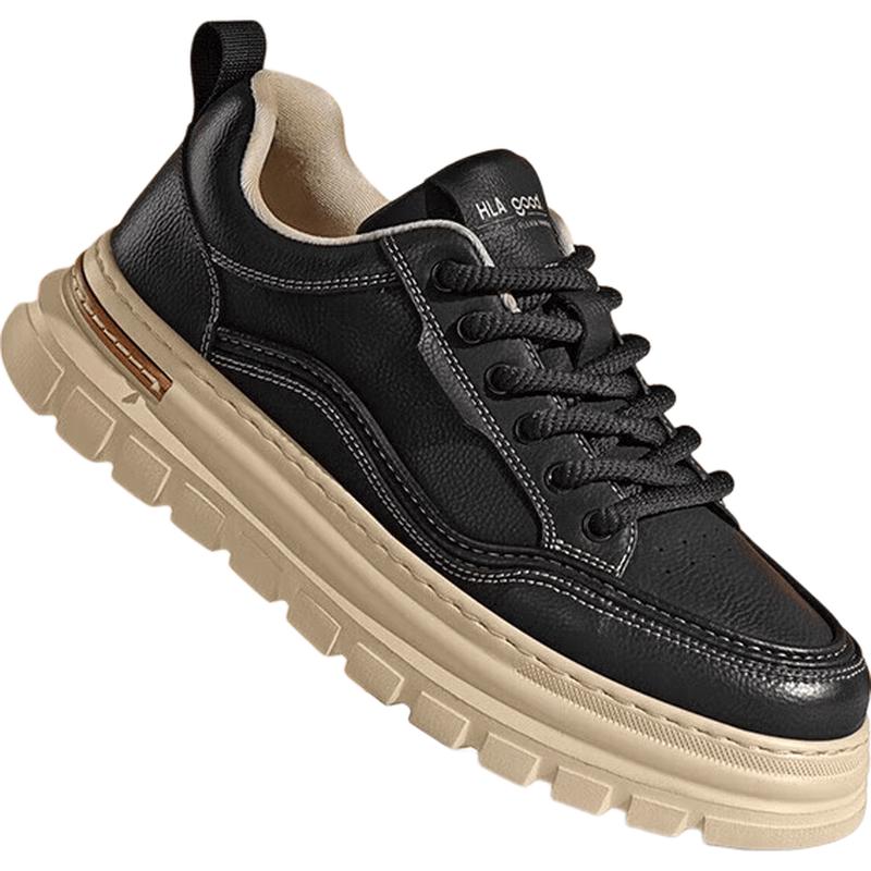 HLA Men s Fashion Retro Platform Casual Sneakers 39 чёрный