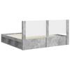 Bed Frame with Storage Space and Headboard Concrete Grey 180 x 200 cm