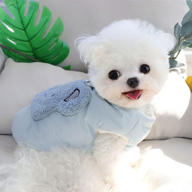 Dog clothes Teddy Pomeranian VIP cotton coat thickened winter traction Bichon small puppy cat autumn and winter clothing