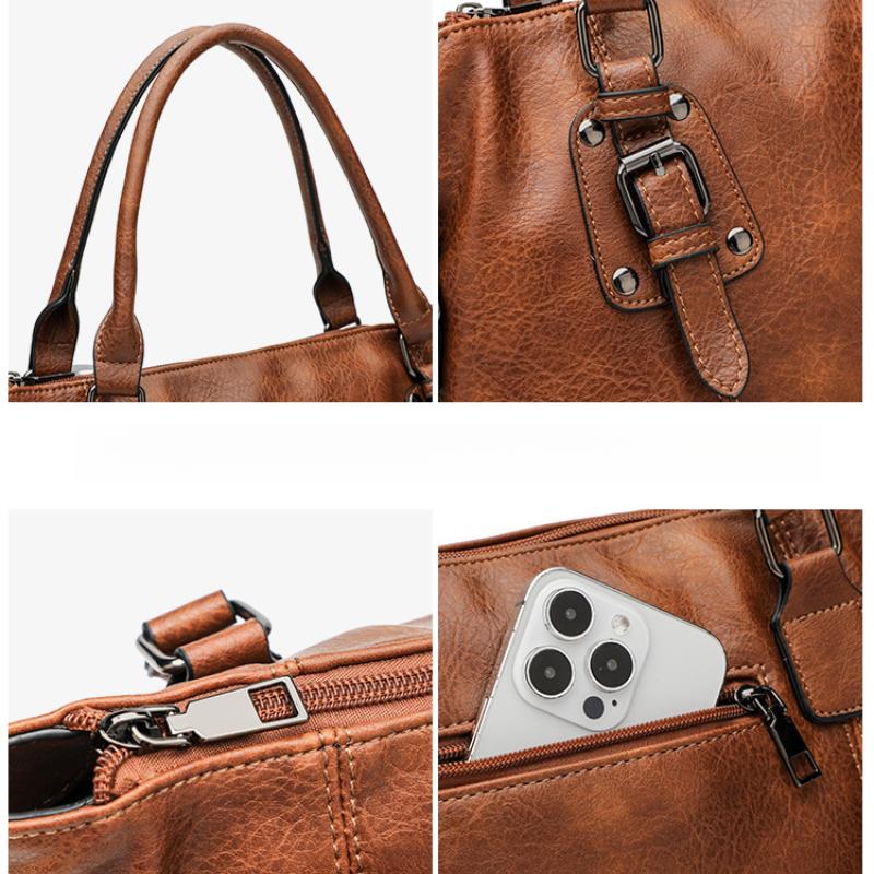 Einfache Retro-Tragetasche 2025 Neu Großvolumige Textur Handtasche Mode All-Match Damen Schulter-Umhängetasche
