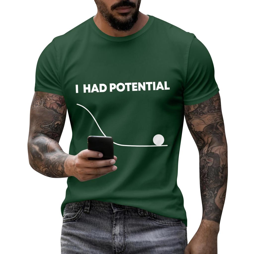 Men's Casual Letter Print Short-Sleeve T-Shirt