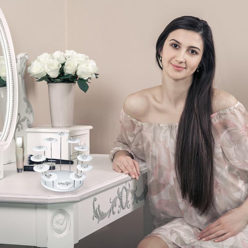 Jewelry Display Stand Earrings Necklace Ring Jewelry Display Tray Multi-Layer Storage Racks Organizer Holder Make Up Decorations