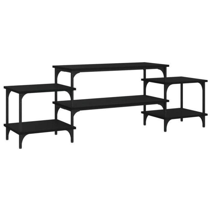 VidaXL Meuble TV noir 157x35x52 cm bois d'ingénierie 826320