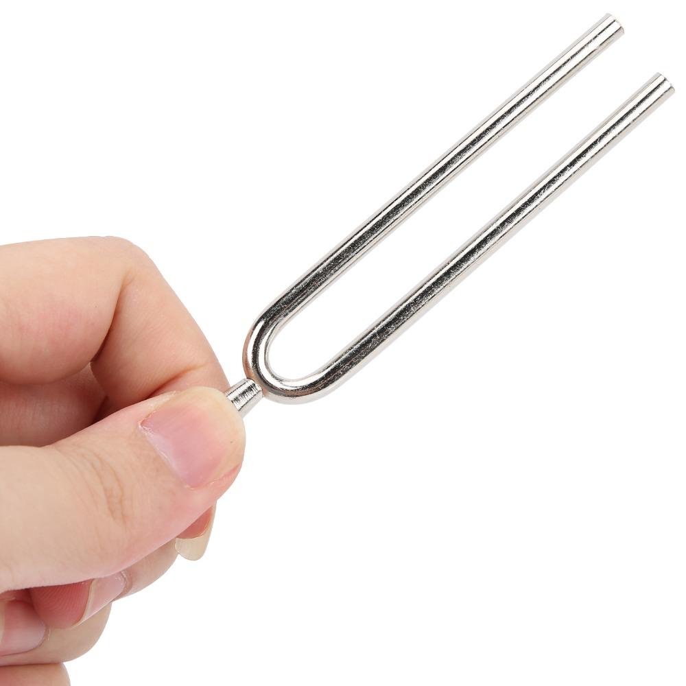2 Stück Silberfarbene Stimmgabel Stahl Stimmgerät Klangreferenzwerkzeug Musikinstrumentenkalibrierung