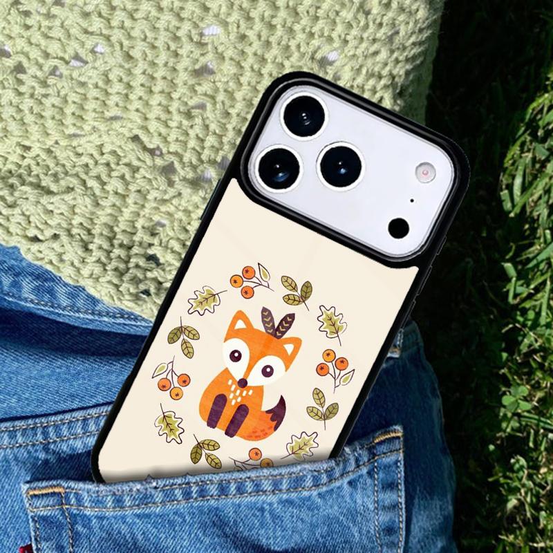 Cute Animal Fox Phone Case Cover for IPhone 11 12 13 14 15 16e 17 Pro Max Coque for IPhone 17 Air