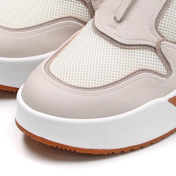 Lanvin en Bleu Platform Sneakers Ivory Size Women's Zip-Up 2867, Combi, 23.5cm
