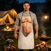 Unique Birthday Gifts for Men And Women Funny Hairy Belly Apron, Waterproof Canvas Cooking Adjustable Straps Prank White Elephant Party Bib