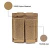Molle Double 9MM Magazine Pouch Hunting Flashlight Holder EDC Waist Bag Airsoft Mag Holster Storage Bags