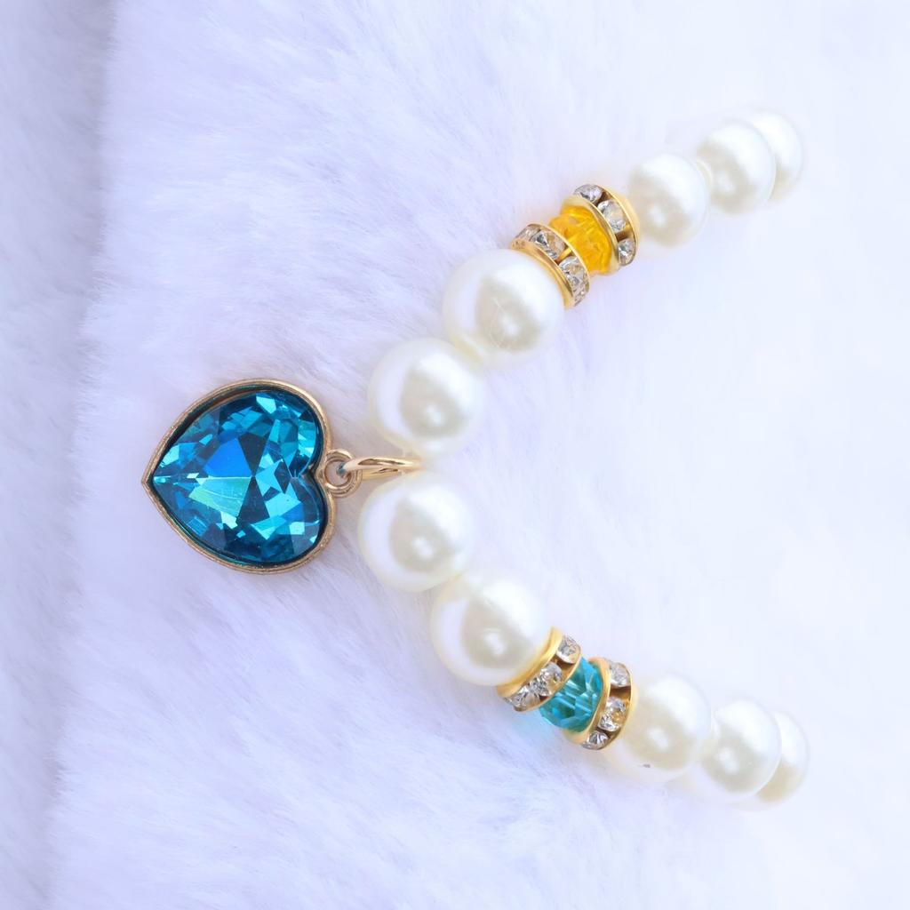 New Hot Selling Pet Pearl Necklace Devon Cat Color Vintage Fashion Pearl Collar Dog Pendant Accessories