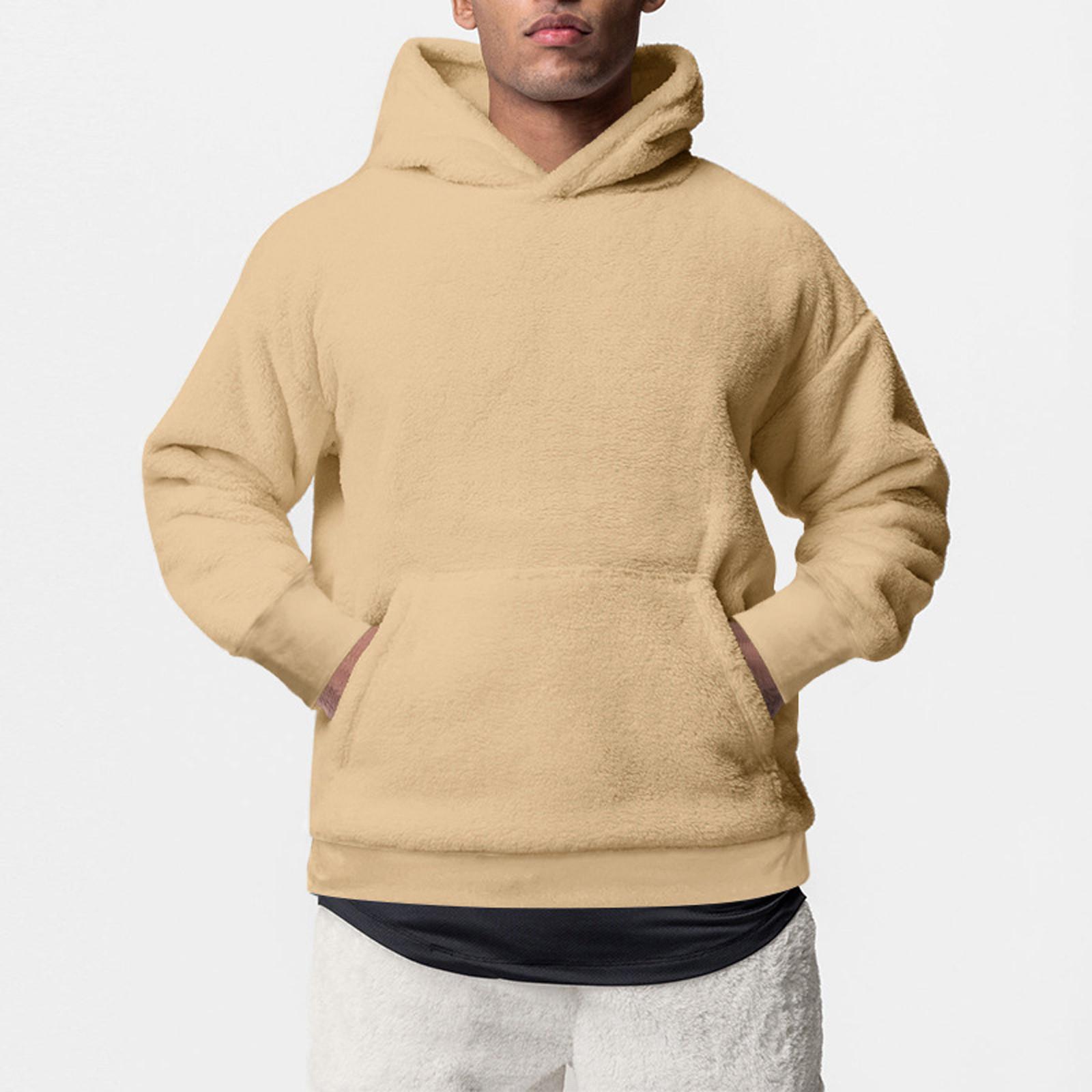 

Толстовка с капюшоном, мужская, с длинным рукавом, на подкладке, с капюшоном, верхняя одежда, повседневная, с капюшоном M хаки