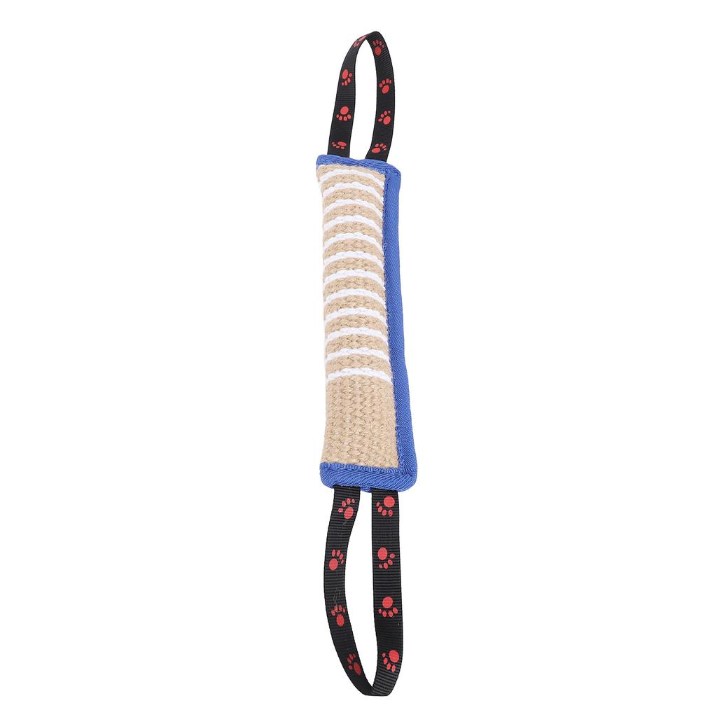 Dog Bite Pillow Tear Resistant Interactive Portable Puppy Training Jute Tug Toy with Strong Handles