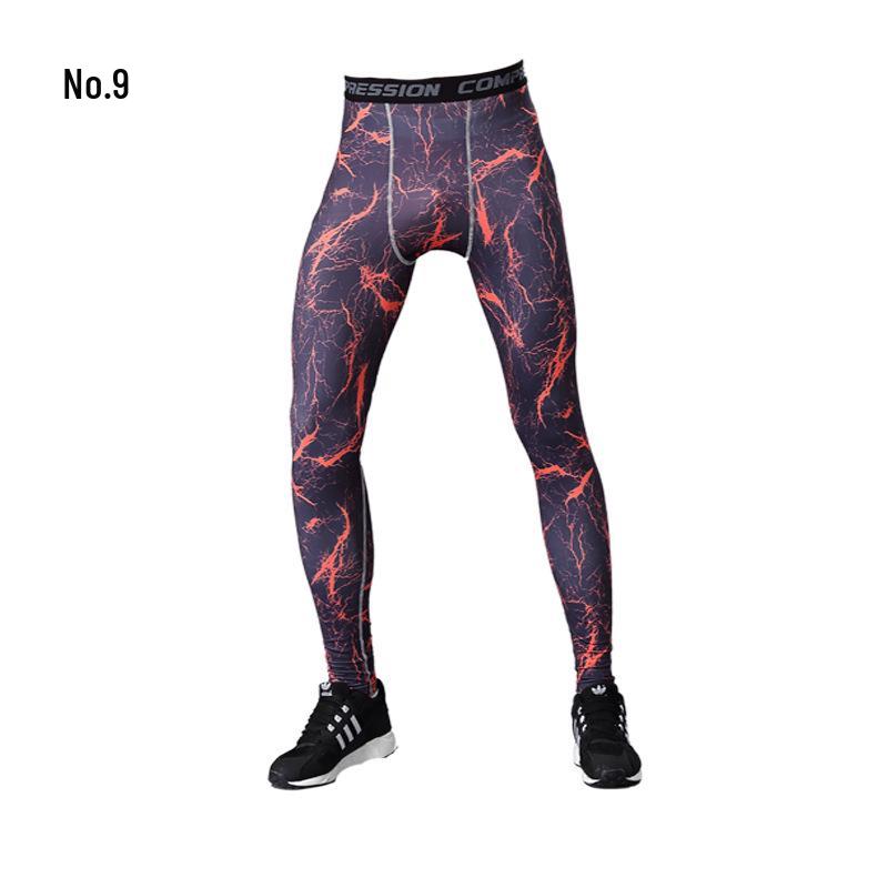 Men's Quick-Drying Camouflage Compression Tights for Running & Basketball