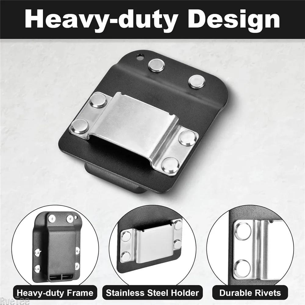 3-in-1 Portable Multifunctional Drill Belt Clip Stand with Hook And Tape Measure Holder - Handy Tool Organization