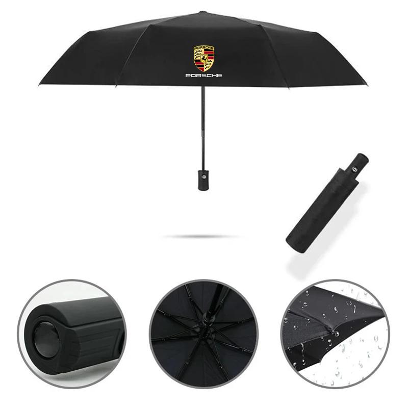 

Car Automatic Umbrella Waterproof Windproof Folding Umbrella For Porsche Cayenne Panamera Macan Boxster 911 Carrera-GT 928