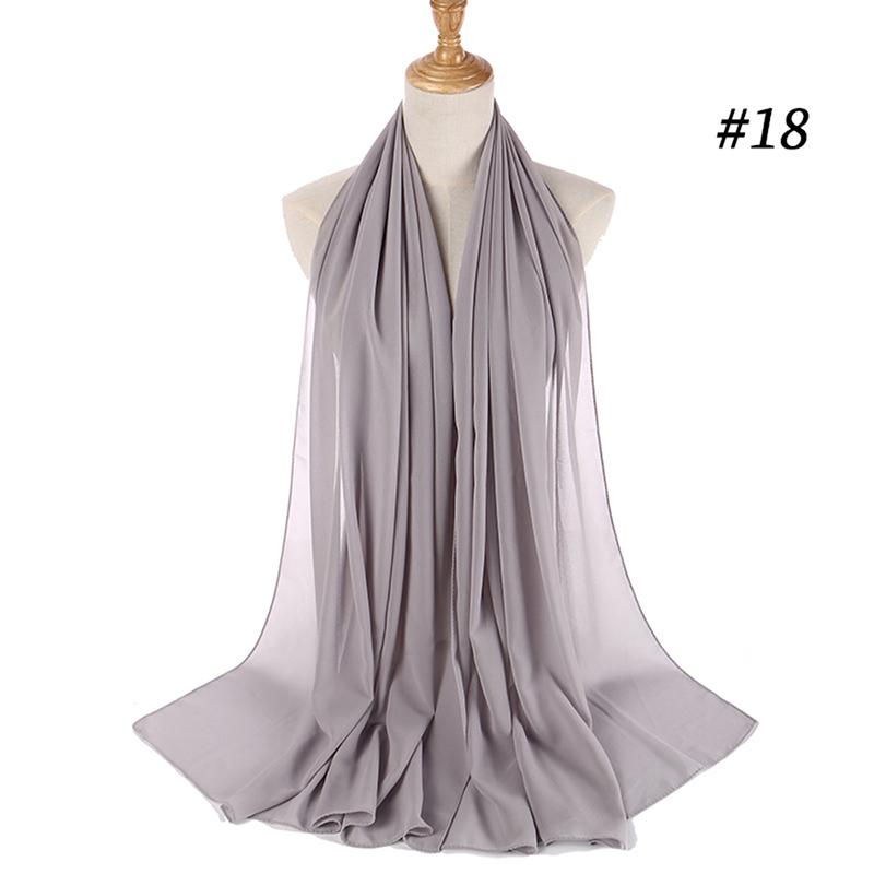 Muslim Chiffon Hijab Women Bubble Chiffon Scarf For Women Ladies Veil Muslim Islam Solid Color Malaysia Musulman Wrap Scarves