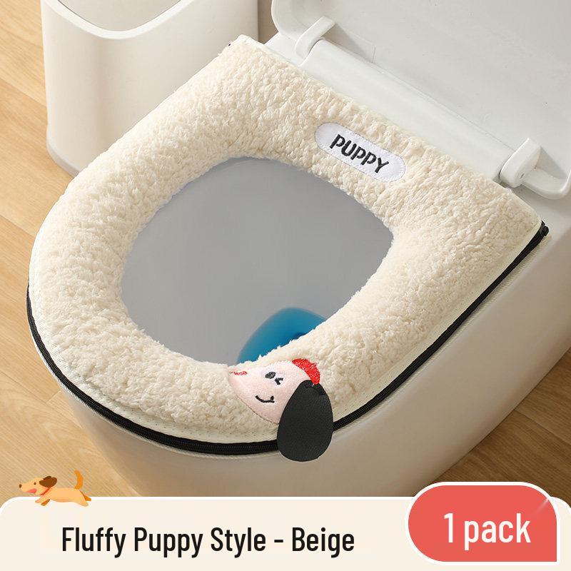 LIEI Waterproof Plush Toilet Seat Cushion