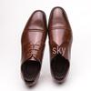 Men's Fashion Lace-up Pointed Toe Leather Derby Shoes - Plus Size, Formal, Business Casual