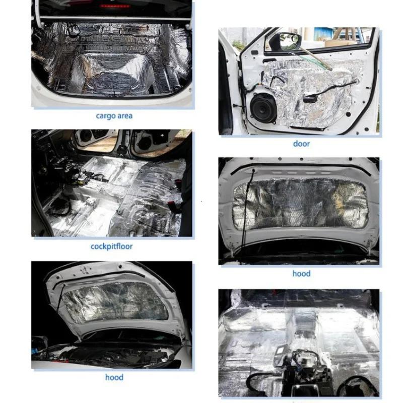 10 Blatt Auto-Schalldämpfer-Wärmedämmmatte für Auto-Van-Schallschutz-Trittschalldämmmatte Auto-Motorhauben-Geräuschisolator