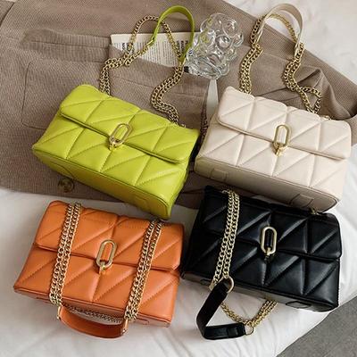 Embroidery Thread Shoulder Bag For Women Chains Design Flap Messenger Bag Fashion Brands Crossbody Bag Handbag