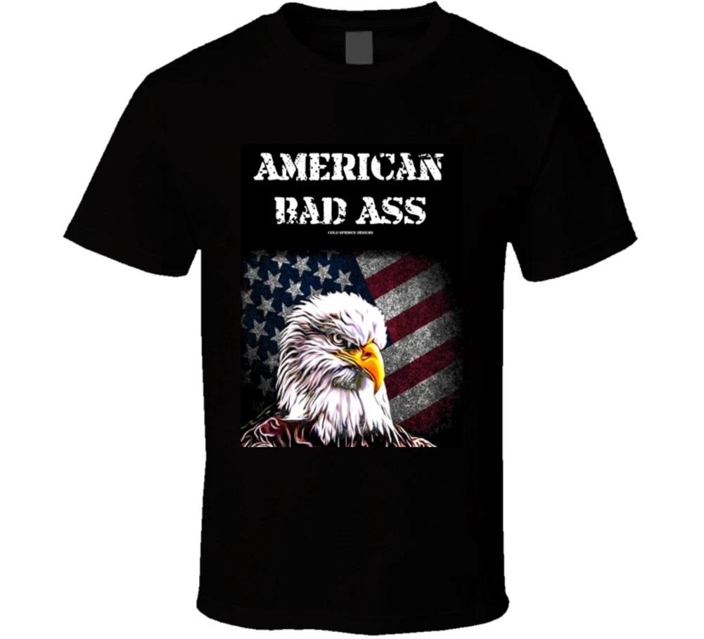American Bad Ass Eagle Flag Patriotic Usa Gift T Shirt S