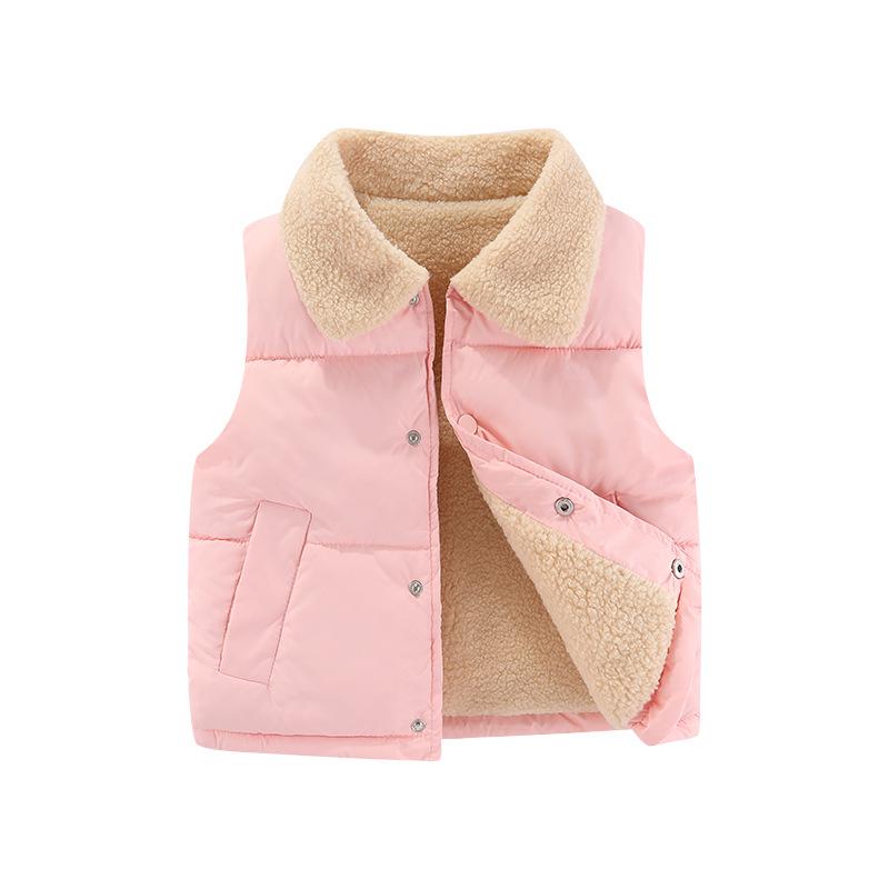 2026 Unisex Baby Cotton Vest with Lambswool - Velvet Thickened Outerwear