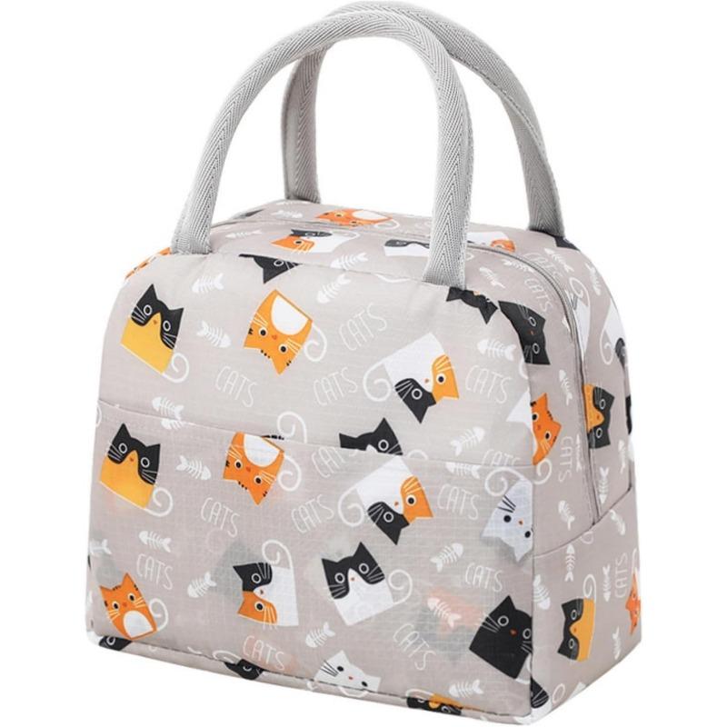 

1 шт., многоразовая изолированная сумка для обеда с подкладкой из алюминиевой фольги, сумка-тоут для путешествий, работы, пикника на пляже. 1PC