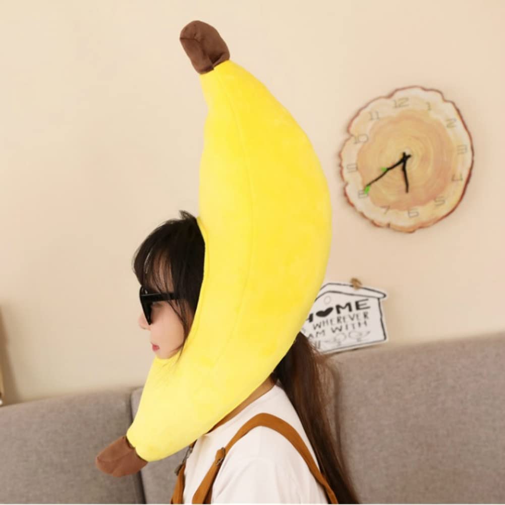 [Egao Ichiban] Cosplay Banana Hat, Funny Costume for Halloween, School Festivals, Yellow, Unisex, Adult Size [A273-09] (4) 60cm