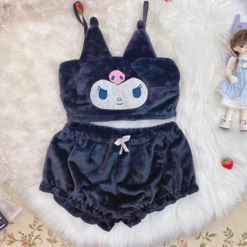 Anime Cinnamoroll My Melody Kuromi Flanell-Shorts Set - Sexy Dreiteiler