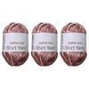 3 Rolls Metallic Polyester Cord 32.8Yard Each Knitting Thread Yarn For Handmade Bag Purses Wallets Braiding Stitching