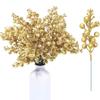 5/10Pcs Christmas Decor Artificial Glitter Berry Artificial Flower Bouquet Christmas Tree Decor Home New Year 2026 Navidad Decor
