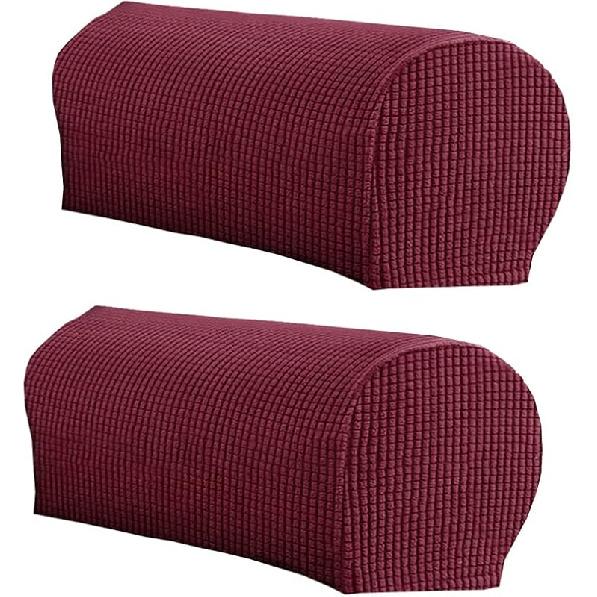 LINGXIYA Set of 2 Sofa Armrest Cover, Soft Stretch Arm Cover for Recliners Sofas Chairs,Couch Furniture Armrest Protector Covers