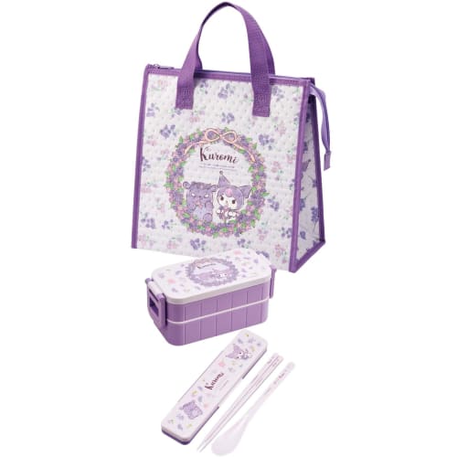 Skater Lunch Bag, Non-Woven Fabric, Cooler Bag, Kuromi Flower Wreath, Sanrio FBC1-A