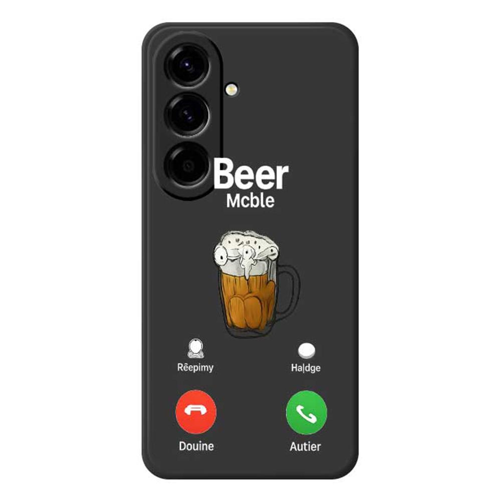 For Samsung Galaxy A56 5G Case Beer Pattern Printing Straight Edge TPU Phone Back Cover