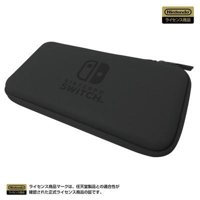 [Nintendo-Lizenzprodukt] Schlanke Hartschalentasche für Nintendo Switch Lite, Schwarz [Nintendo Switch Lite-kompatibel]