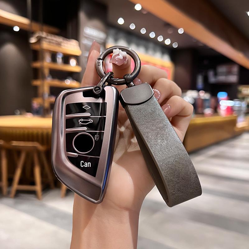 BMW Key Case for X3/X5/X1, New 3 Series, i3, 5 Series 325Li/530/iX3 - Gradient Shell Buckle
