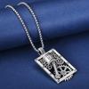 Hollow Square Gear Piston Cyberpunk Pendant Men's Hip Hop Necklace