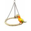 Bissfester Vogelseilring Schaukel Metall Baumwollseil Hängender Käfig Vogel 15cm Papageienschaukelständer Für Wellensittich Nymphensittich Papagei