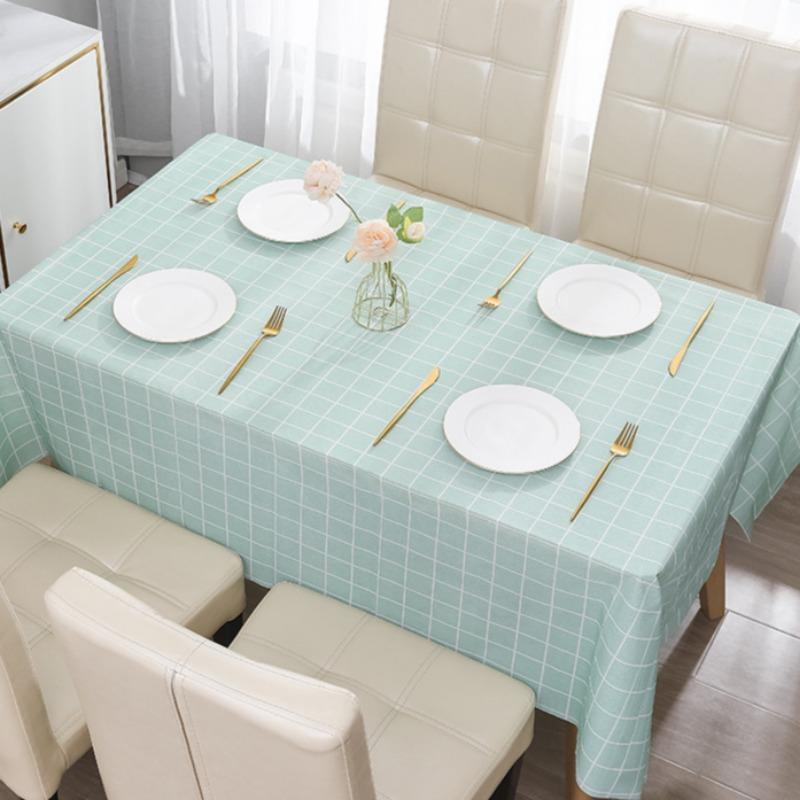 Plaid Waterproof Oil-proof Tablecloth Washable Dust-proof Table Mat Nordic Ins House Tee-table Simple Children Desk New Fashion