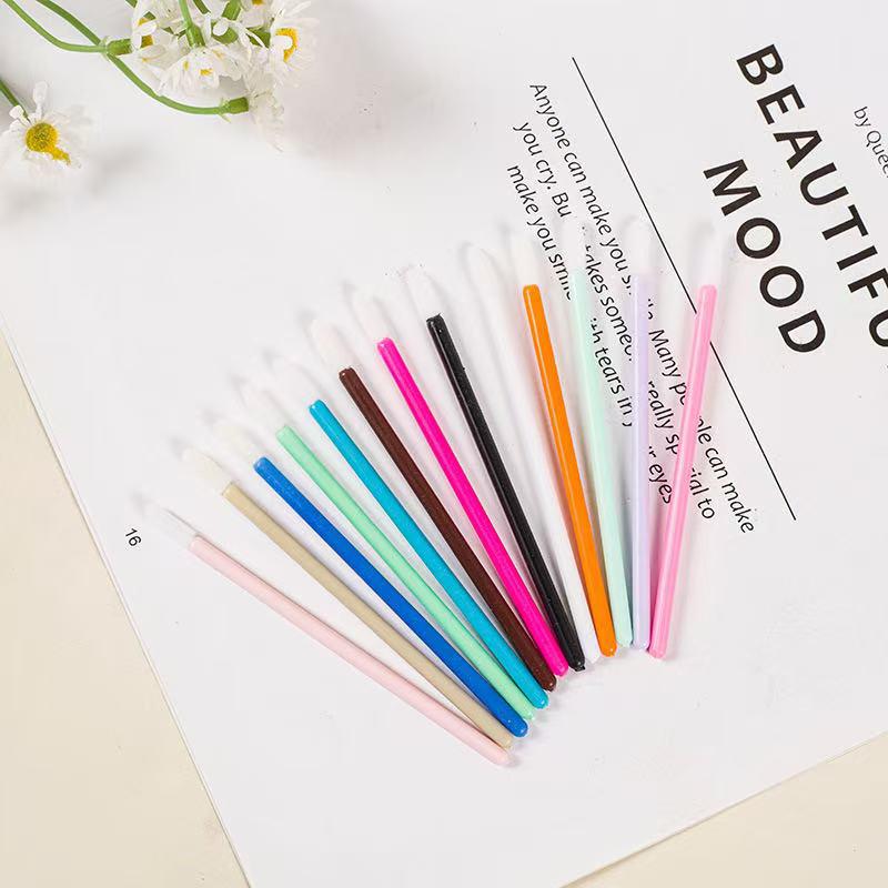 50-Pack Cross-Border Grafted Eyelashes with Solid Rod Lip Brush and Makeup Tool Set