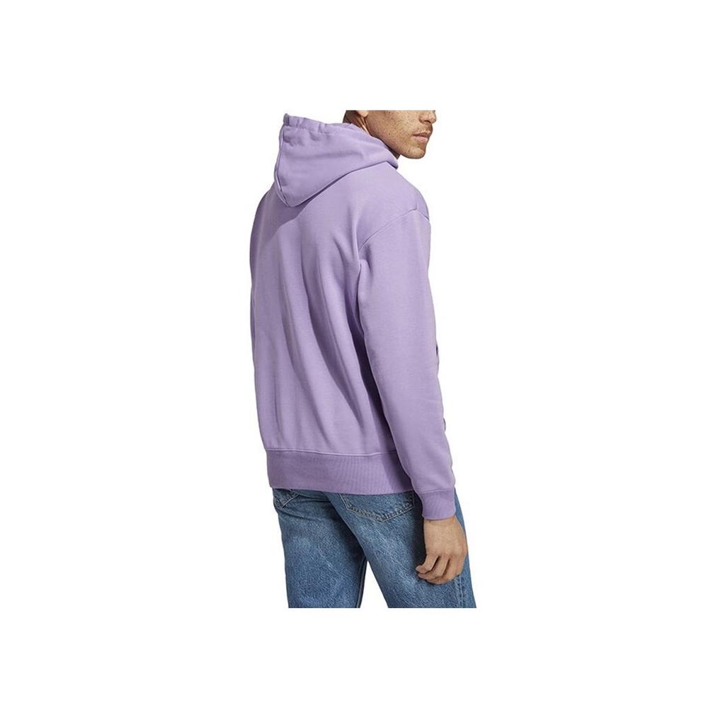 Adidas Solid Color Logo Hoodie Men Tops Violet IC9764