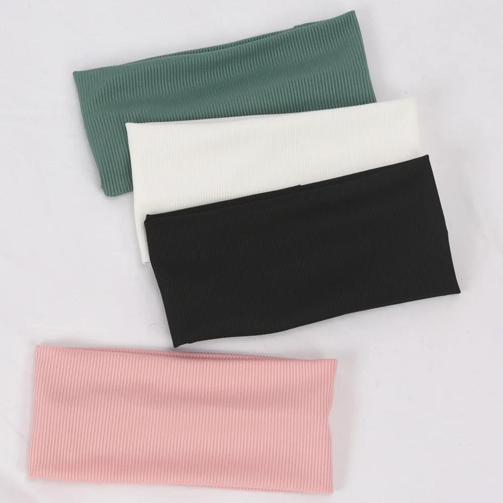 Wide Hair Bands Solid Color Elastic Headband Turban Makeup Hair Hoop Yoga Running Yoga Vintag Headwrap Hairstyles Accessories